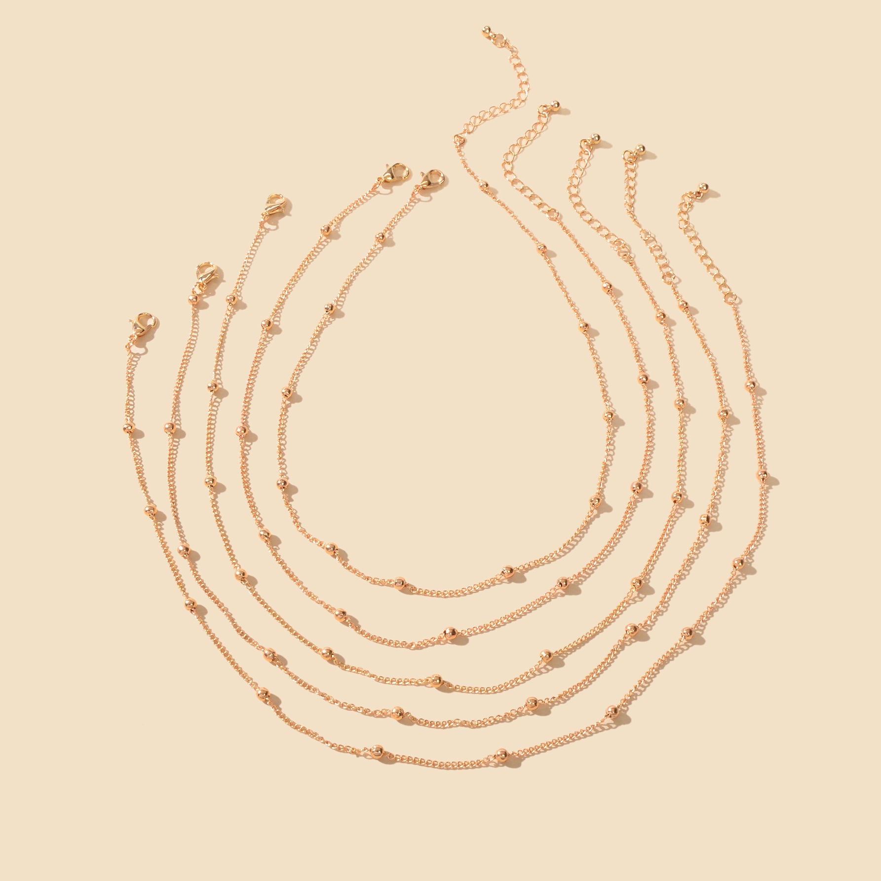 Fine Gold Chain Layers