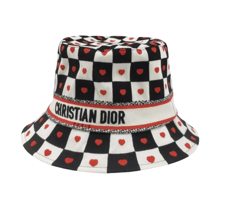 Dioramour Black White and Red D-Chess Bucket Hat