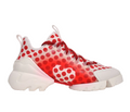 Dioramour White/Red Polka Dot D-Connect Sneakers