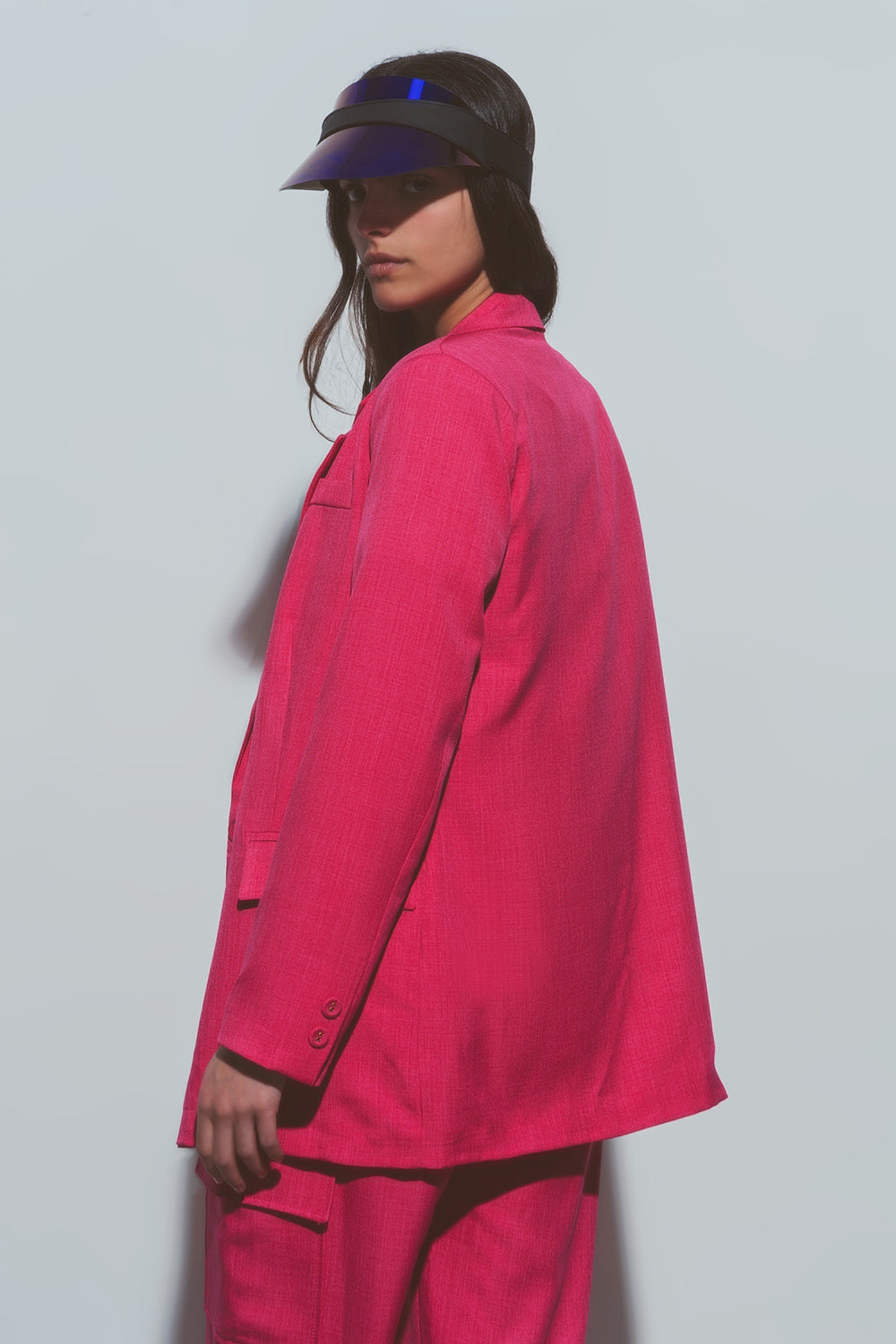 Oversized blazer in pink-1